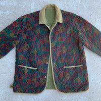 1990's GAP Reversible Paisley Quilted Jacket Medium
