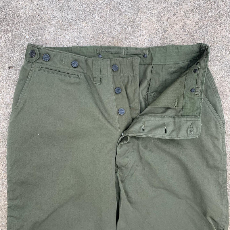 1940’s WWII OD Field Trousers 34” x 29”