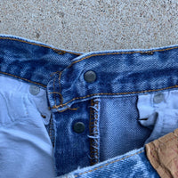 1980's Faded Light Wash Levi's 501 Redline Selvedge Denim Jeans 26" x 31.5"
