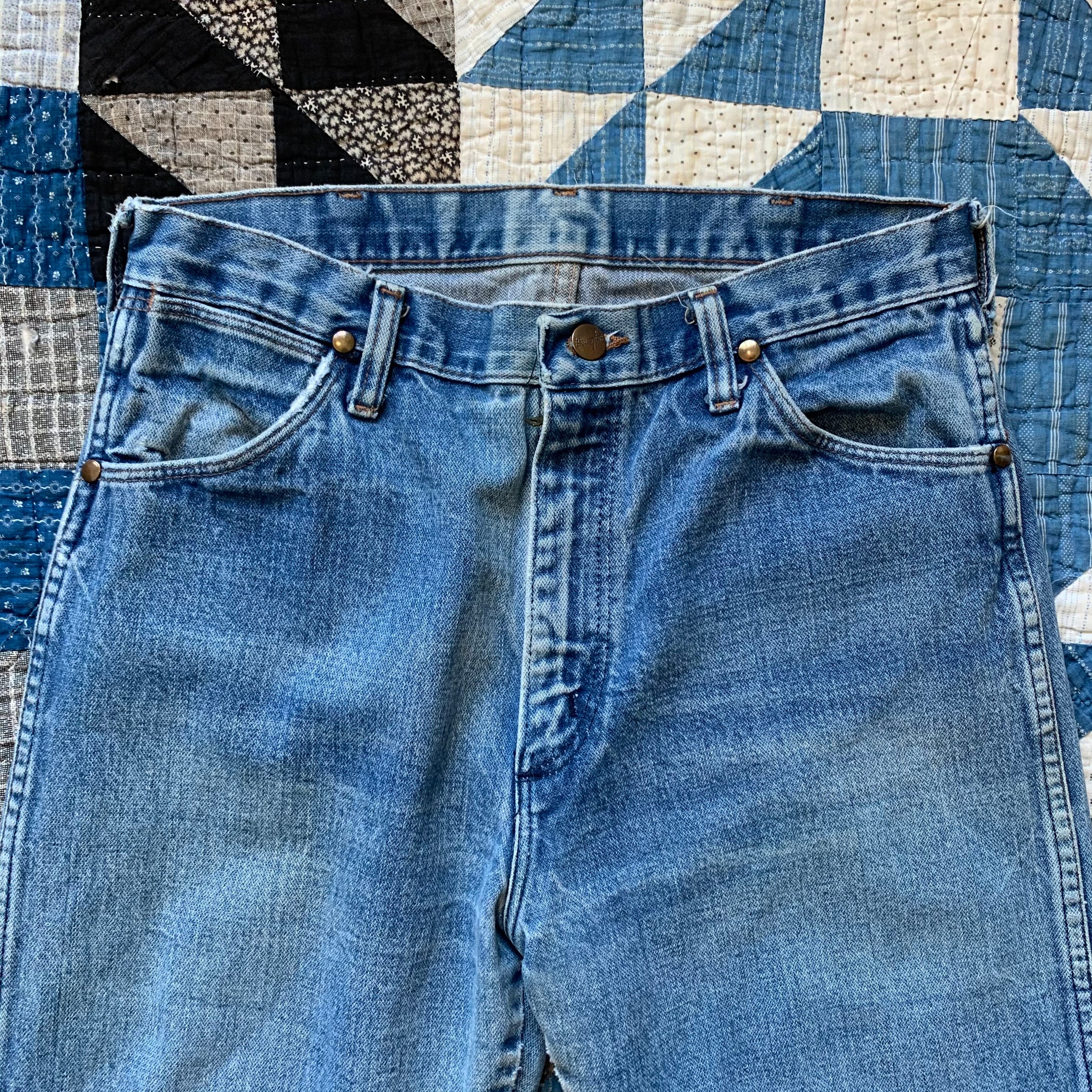 1970's Light Wash Wrangler 13MWZ Denim Jeans 31" x 32"