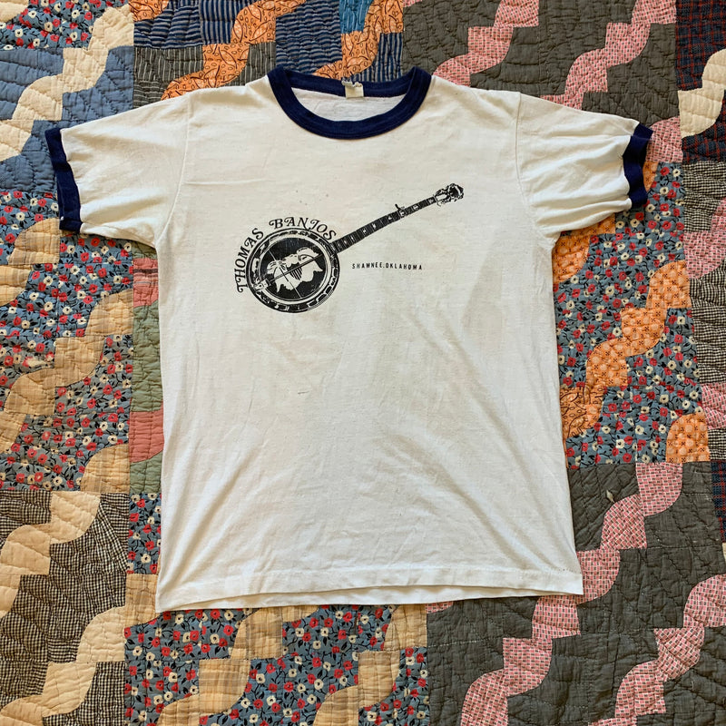 1980's Thomas Banjos Ringer T-Shirt Medium