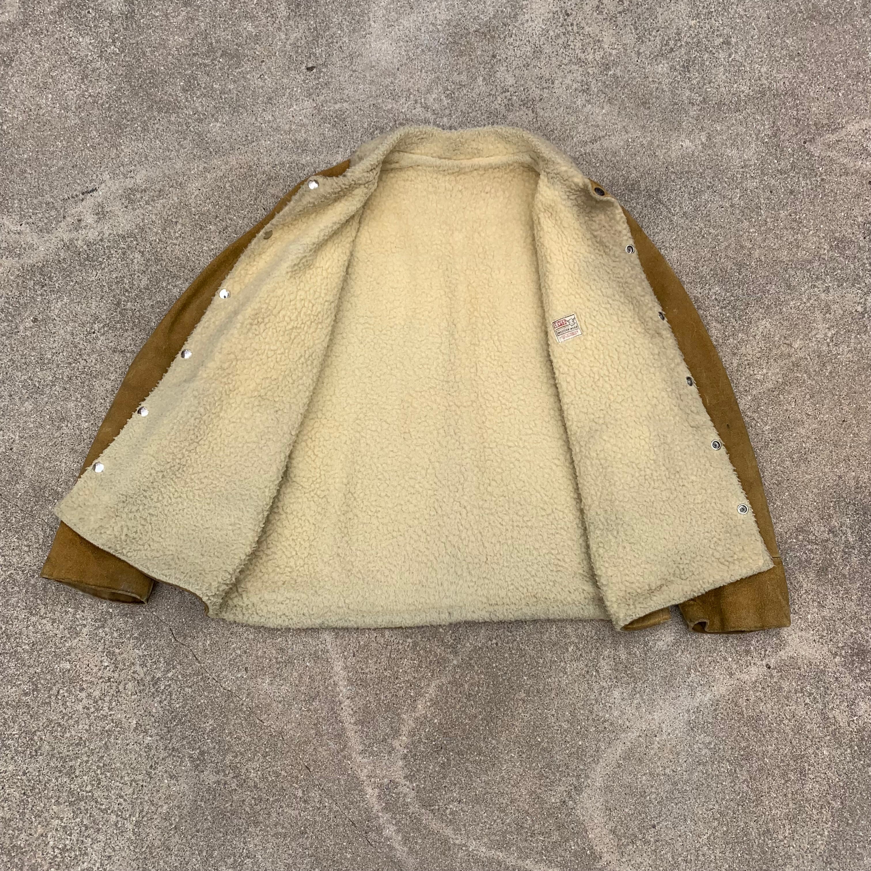 1950's Levi's Western Wear Suede Sherpa Jacket M/L – Little Chum
