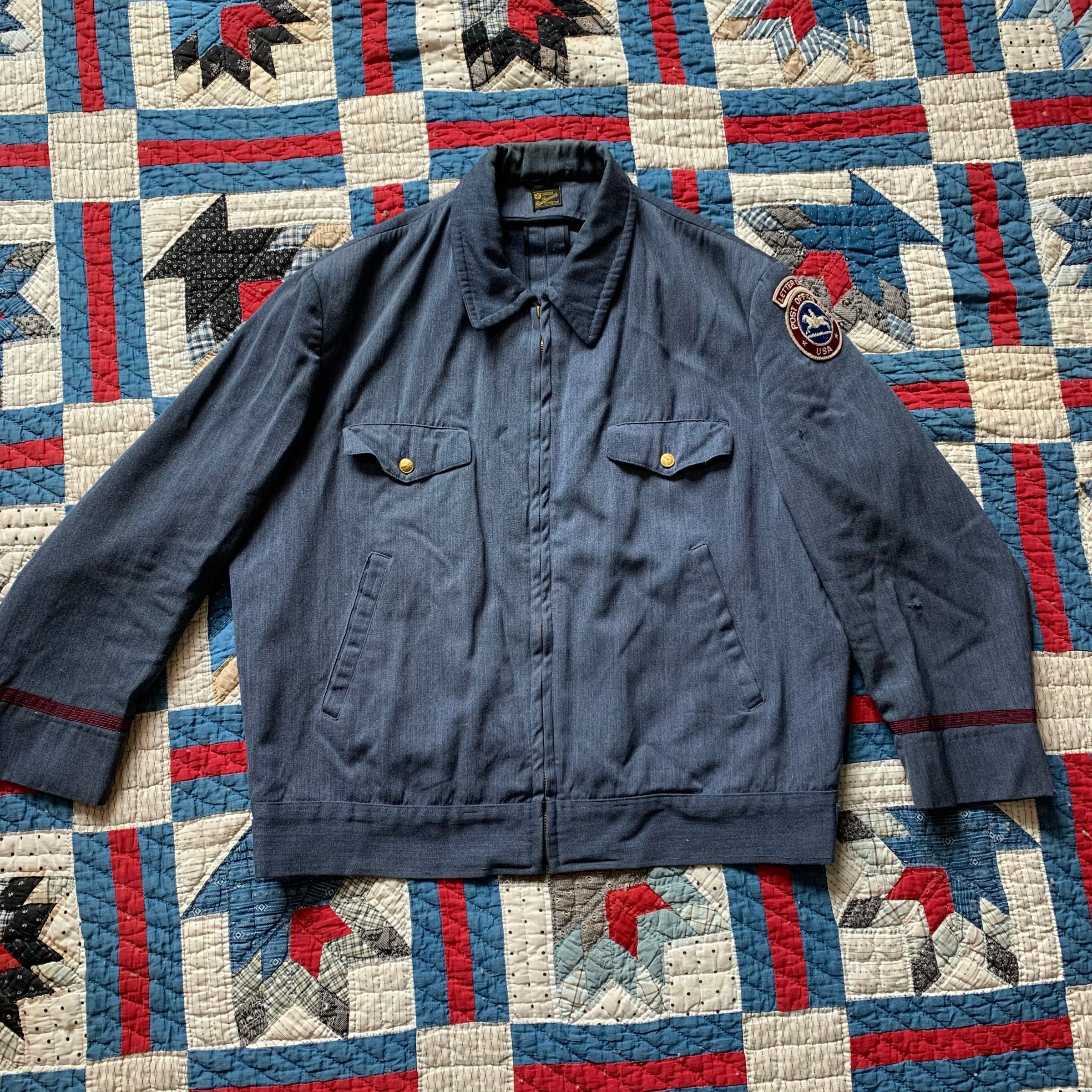 1950's Post Office Letter Carrier Whipcord Work Jacket XL