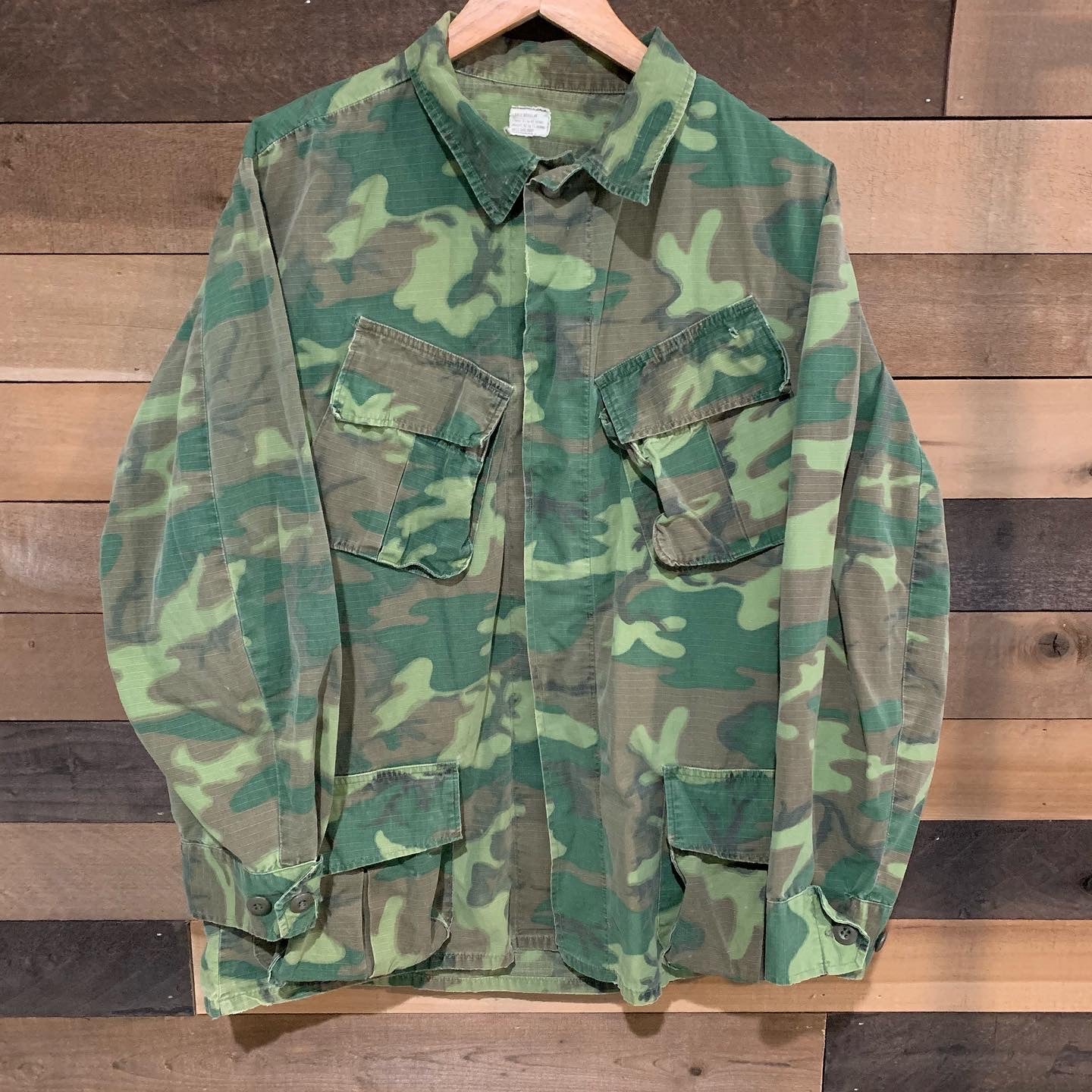 1960’s 1969 US Military Vietnam Era Highland ERDL Camo Jungle Jacket L ...