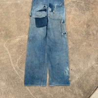 1940’s Pay Day Patchwork Denim Overalls 32” x 30”