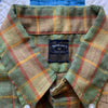 1960’s TownCraft Tapered Green Plaid Short Sleeve Shirt Small