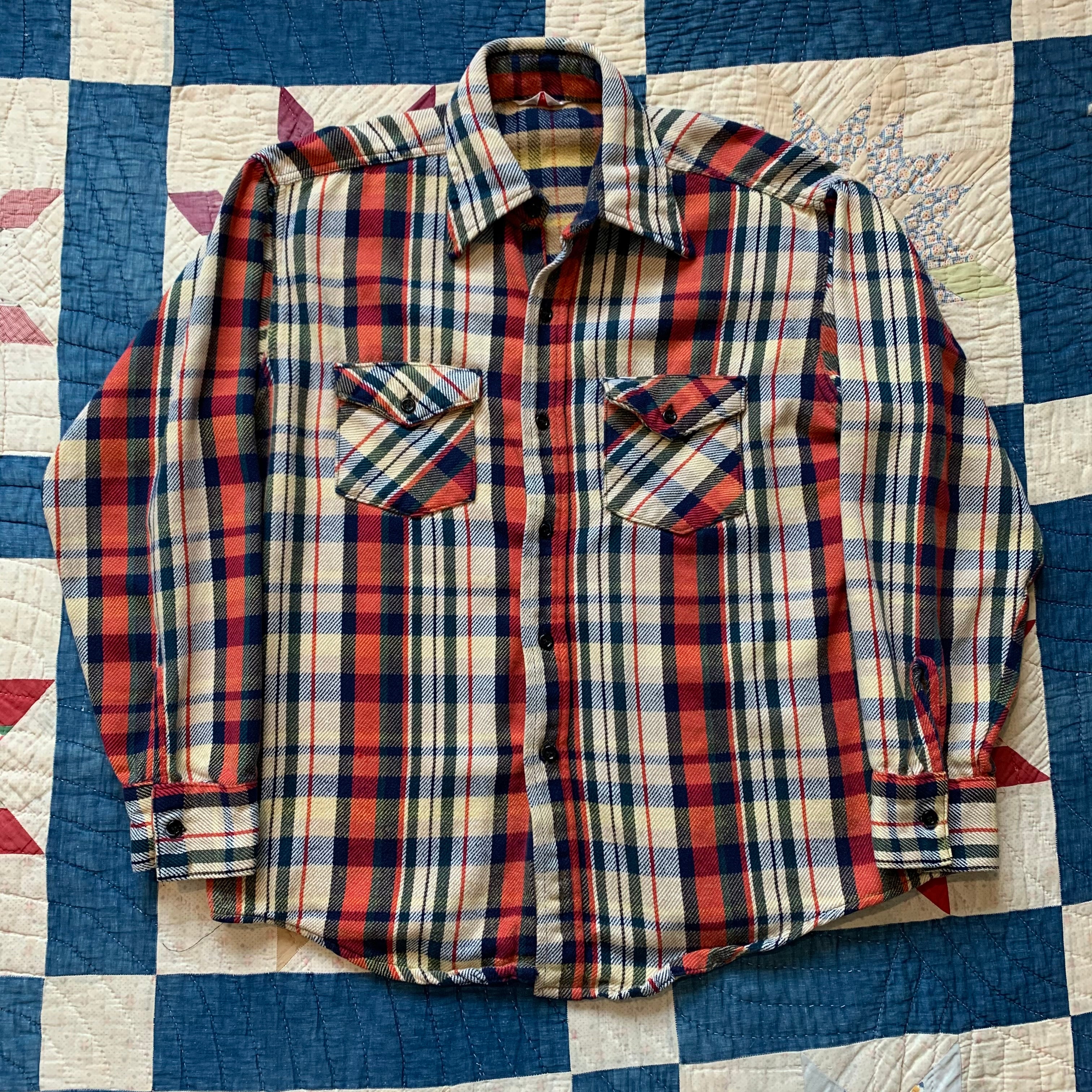 【special!!】50s print flannel shirt Murray_50_s_Print_Plaid_Shirt_