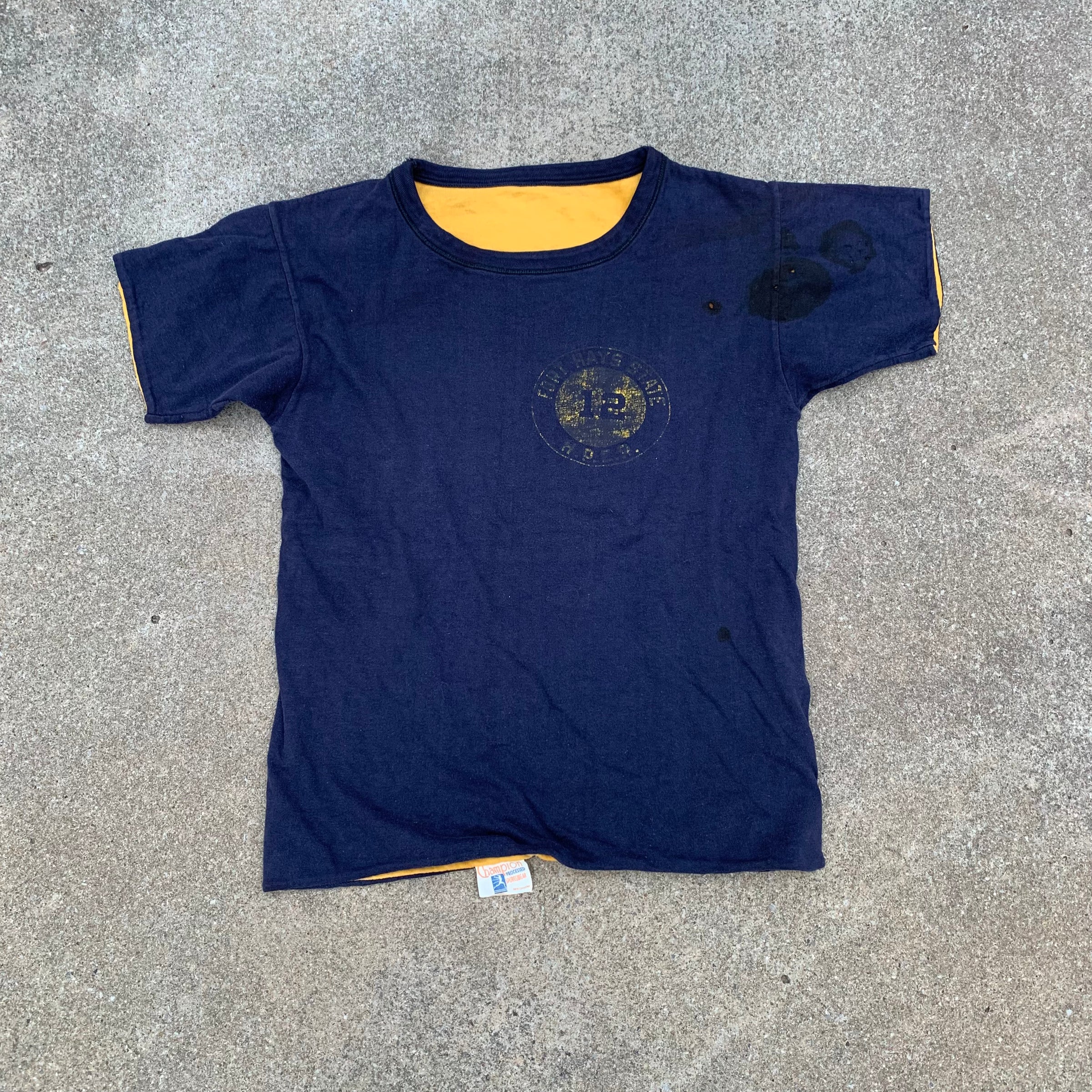 1950’s Champion Running Man Reversible PT T-Shirt Tagged Medium