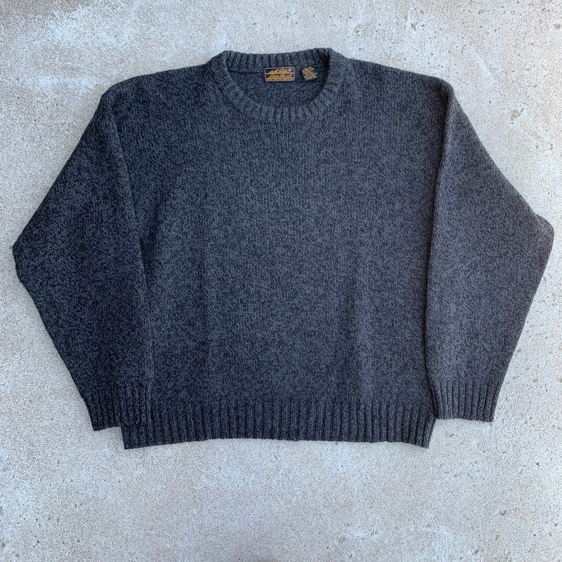 1980's Eddie Bauer Dark Grey Sweater XL