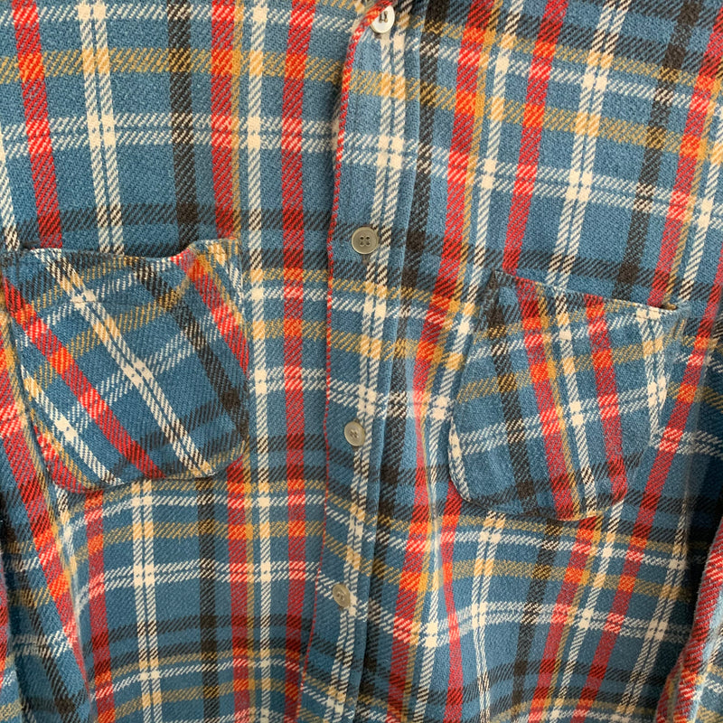 1970's Big Mac Plaid Cotton Flannel Large