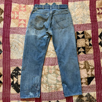 1960's Saddle Pal Repaired Half Selvedge Denim Jeans 30" x 28"