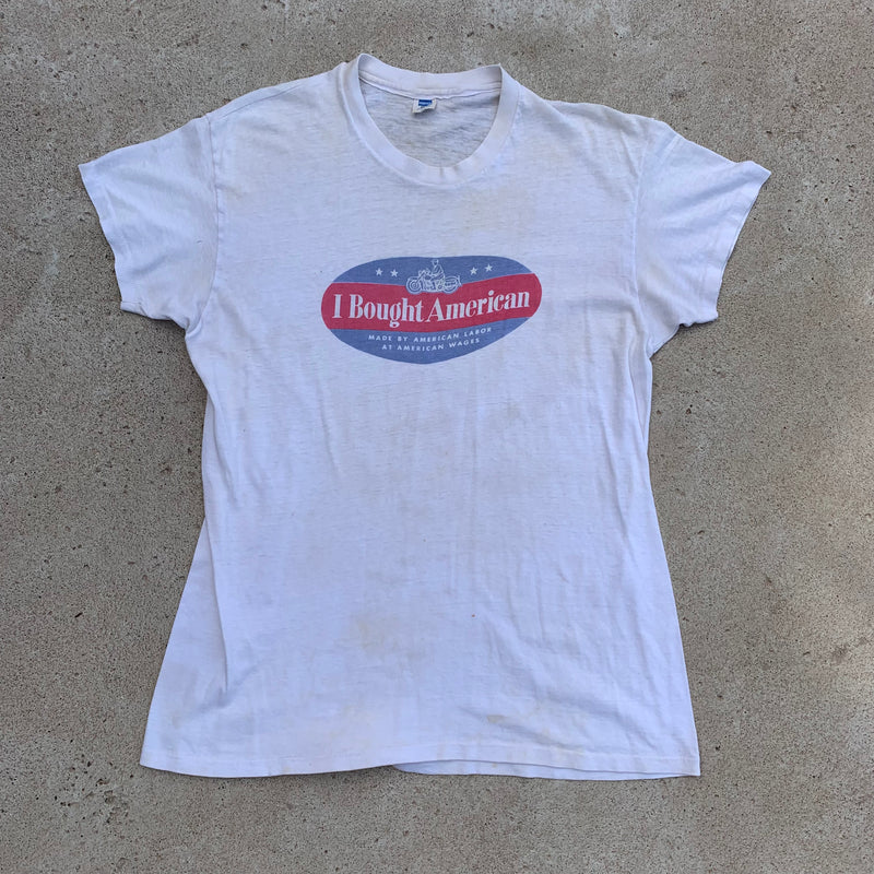 1970’s “I Bought American” Harley Motorcycle T-Shirt M/L