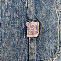 1940’s Pay Day Patchwork Denim Overalls 32” x 30”