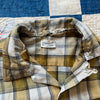 1950’s Elderado Brown Plaid Loop Collar Shirt Large