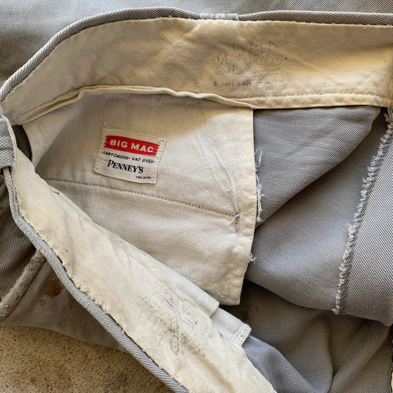 1950’s Penney's Big Mac Grey Work Pants 38” x 28”