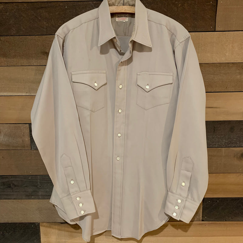1940's Levi's Western Wear Pearl Button Gabardine Shirt Large