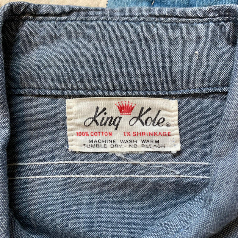 1950's King Kole Chambray Work Shirt Small