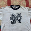 1980's US Navy Stenciled Ringer T-Shirt XL