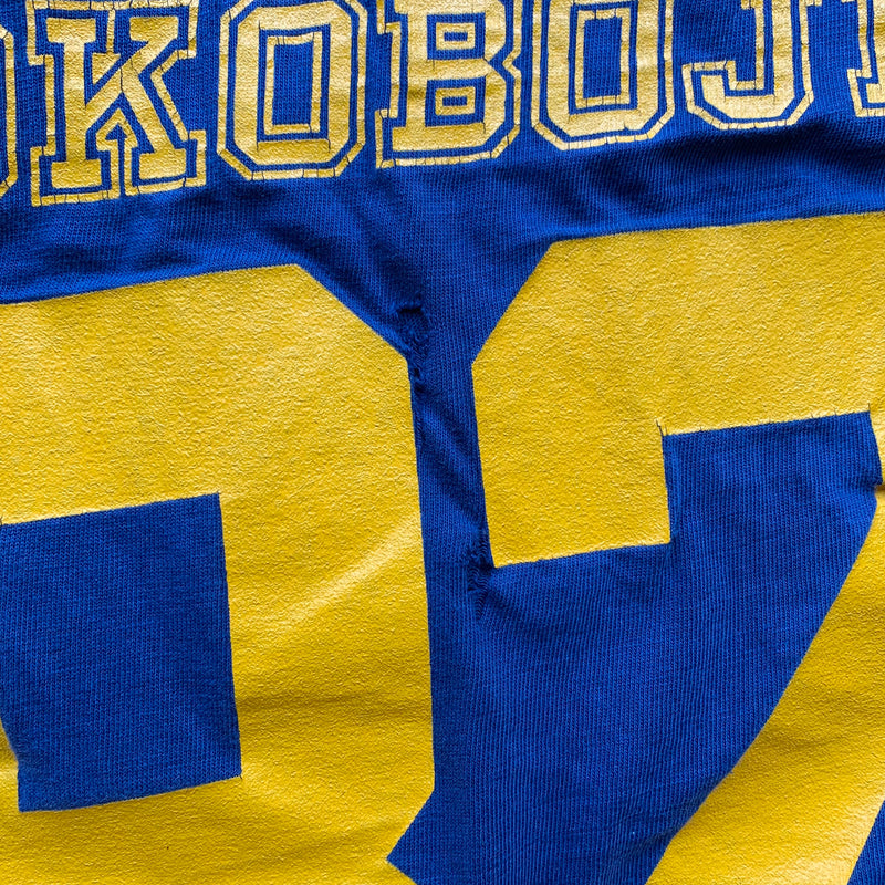 1970’s University of Okoboji Champion Blue Bar Football T-Shirt