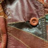 1970's Crazy Patchwork Leather Jacket Small