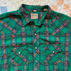 1950's Penny's Ranchcraft Plaid Pearl Snap Western Shirt Large