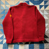 1930's O'Shea Burgundy Star Patched Varsity Cardigan Sweater Small