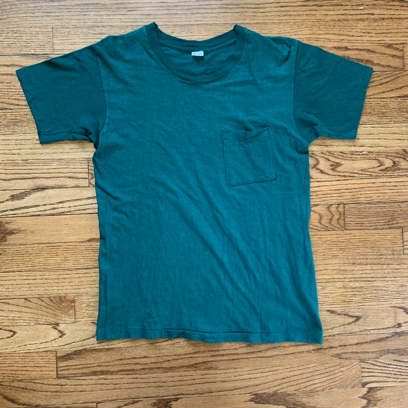 1960’s Forest Green FOTL Blank Square Pocket T-Shirt S/M