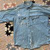 1970's Thrashed Dickie's Chambray Shirt XL