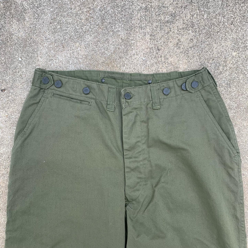 1940’s WWII OD Field Trousers 34” x 29”