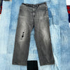 1970’s Faded Repaired Black Denim Work Pants 36” Waist