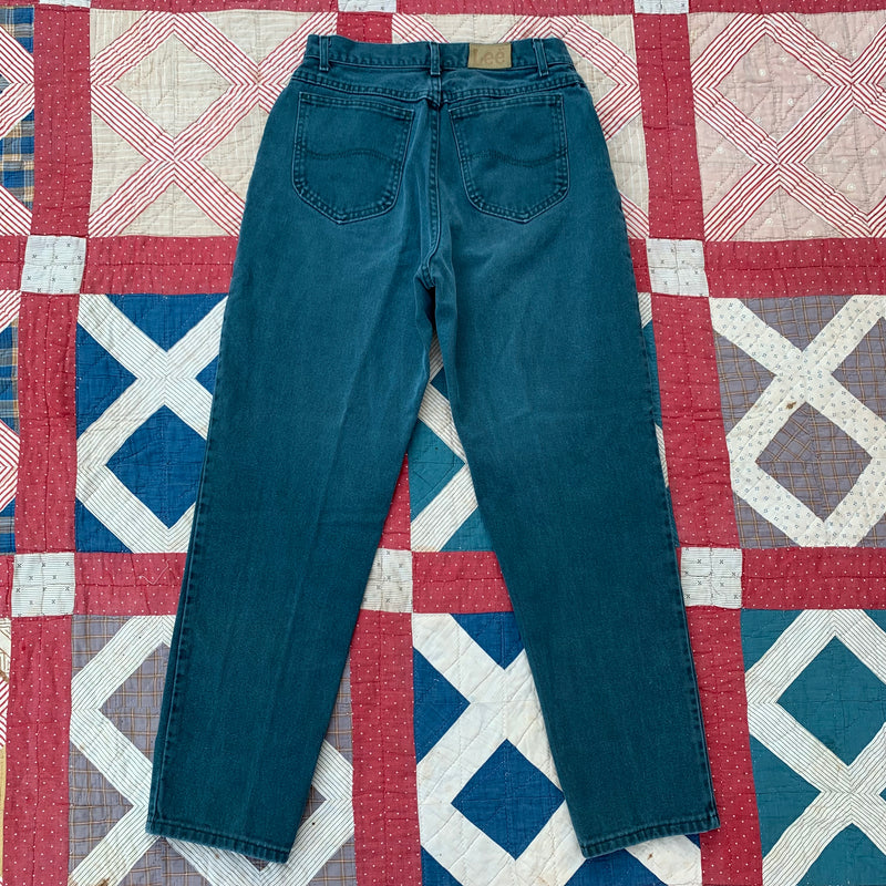 1980's/90's Faded Teal Lee Denim Jeans 28" x 29"