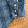 1950’s Grey Plaid Gabardine Western Pearl Snap Shirt XL