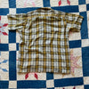 1950’s Elderado Brown Plaid Loop Collar Shirt Large