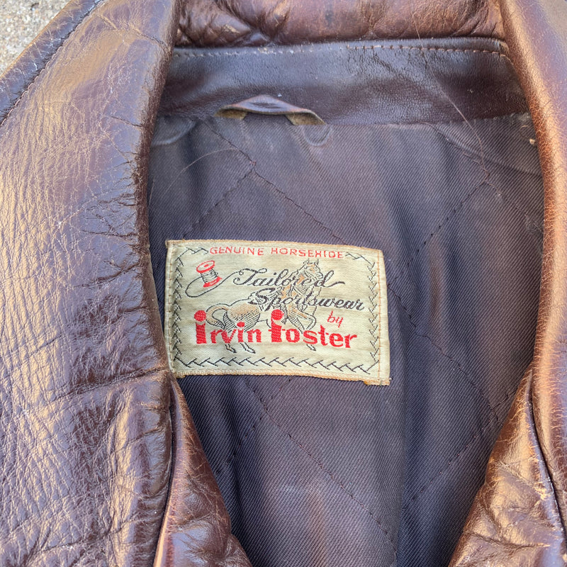 1960’s Irvin Foster Horsehide Leather Jacket Medium