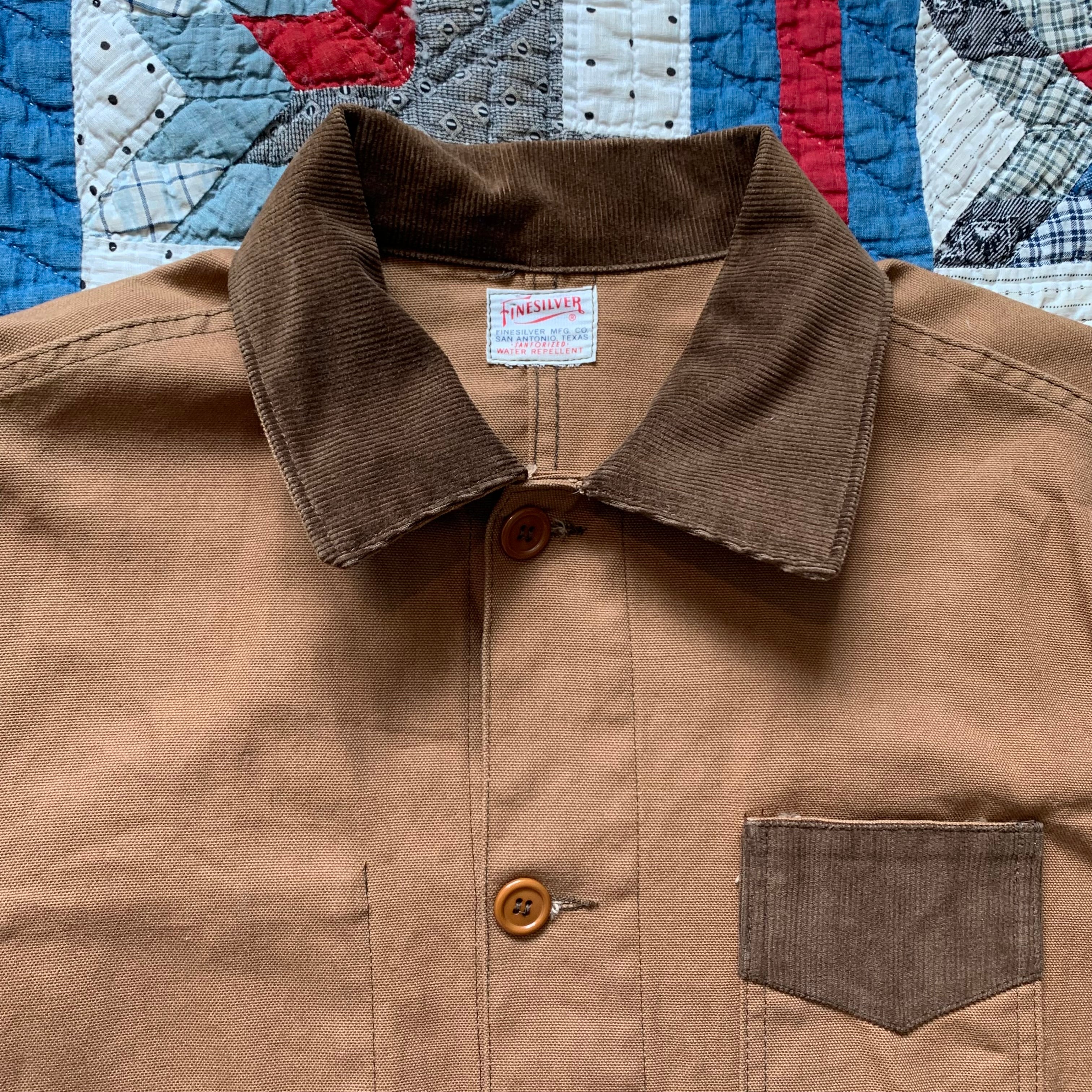 1950's Finesilver Duck Canvas Texas Brush Jacket with Corduroy