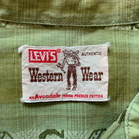 1950's Levi's Western Wear Gambler's Pearl Snap Western Shirt L/XL