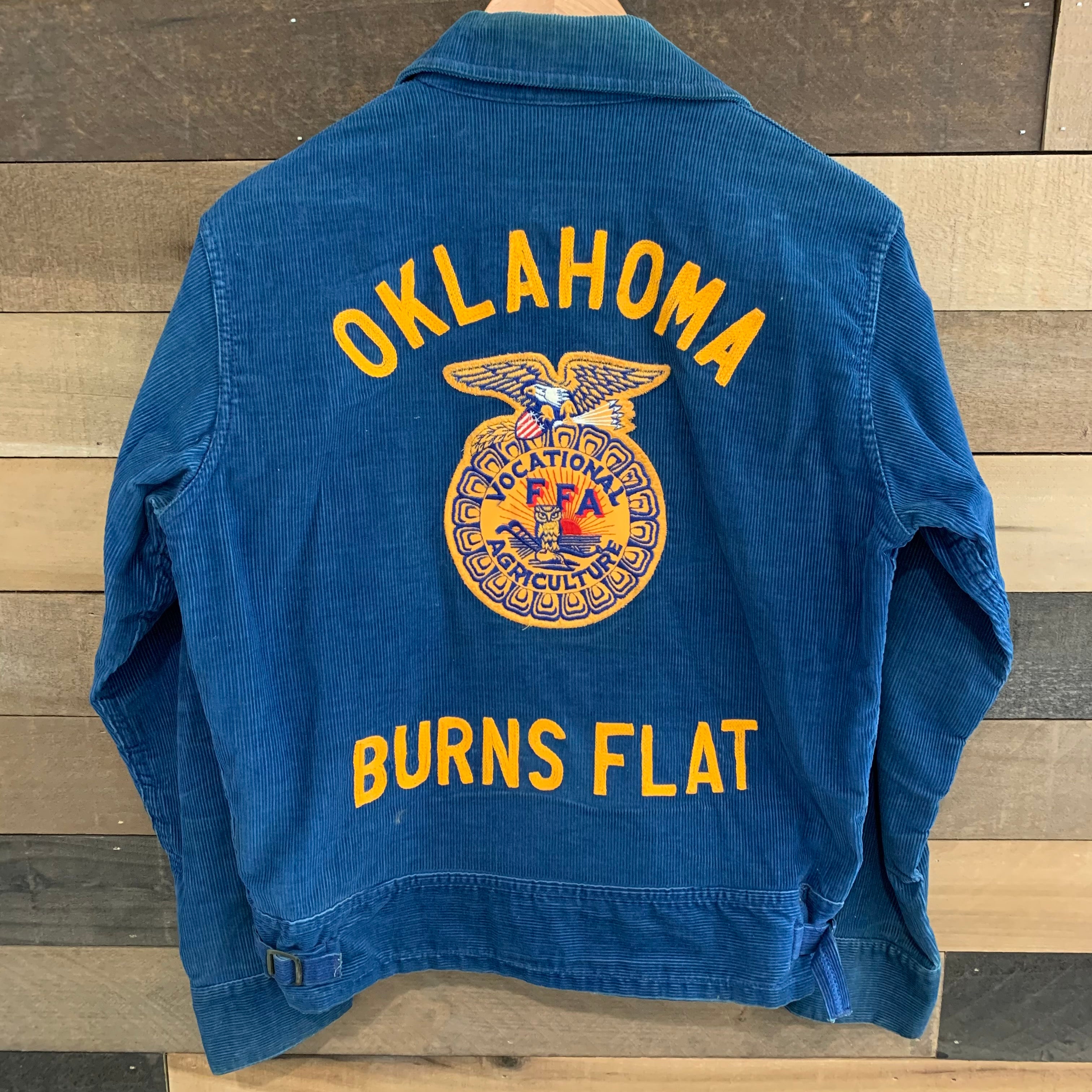 Early 1970's Chainstitched FFA Jacket with Pins S/M – Little Early 1970's Chainstitched FFA Jacket with Pins S/M – Little