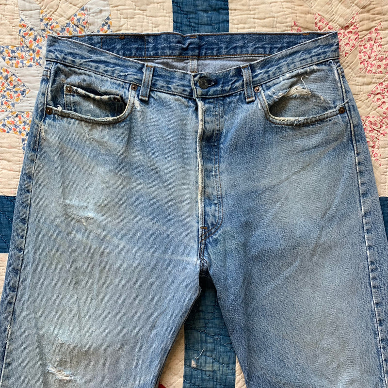 1980’s Levi’s 501 Light Wash Denim Jeans 34" x 33"