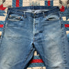 1980's Faded Levi's 501 Selvedge Redline Denim Jeans 38" x 29"