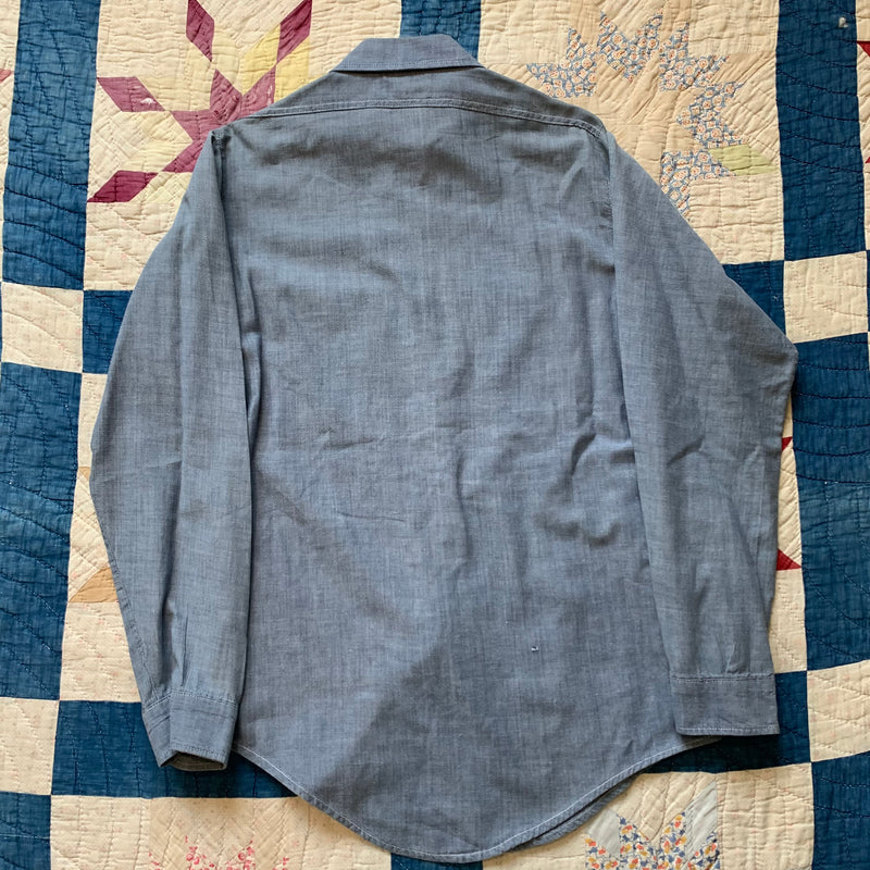 1950's King Kole Chambray Work Shirt Small