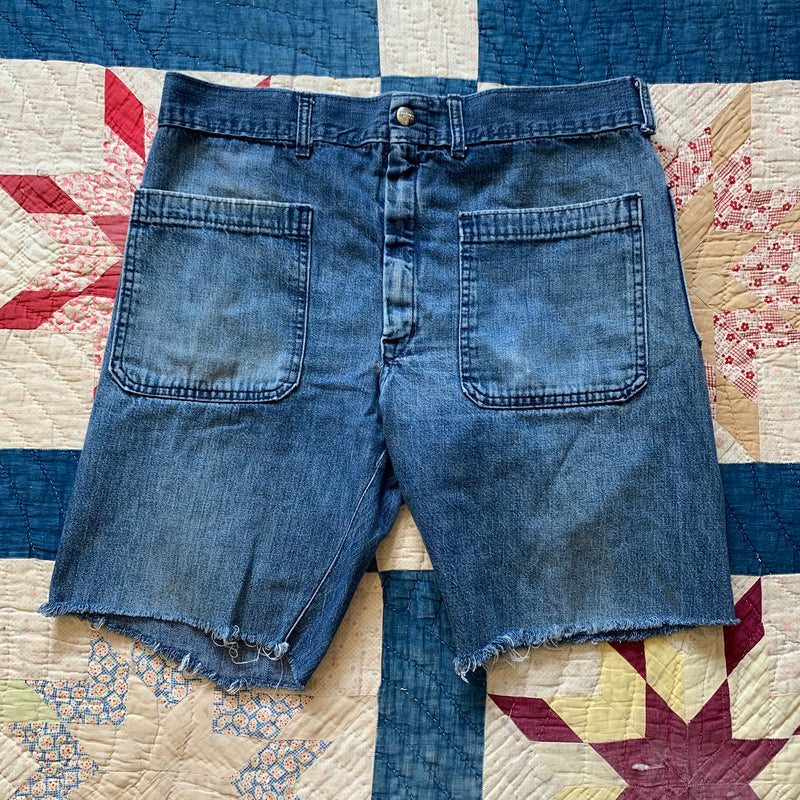 1960’s/70’s Seafarer USN Denim Shorts 32" x 8.5"