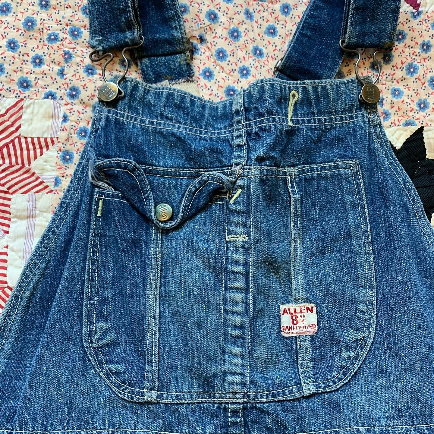 50's〜70’s SANFORIZED Denim Overall Vintage 50's Union Made Sanforized Can't Bust 'Em Jumperalls