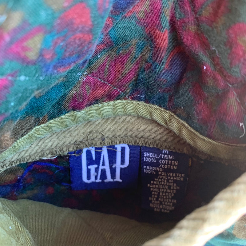 1990's GAP Reversible Paisley Quilted Jacket Medium