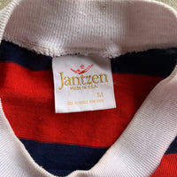 1960's/70's Jantzen Red and Blue Border Stripe T-Shirt Small