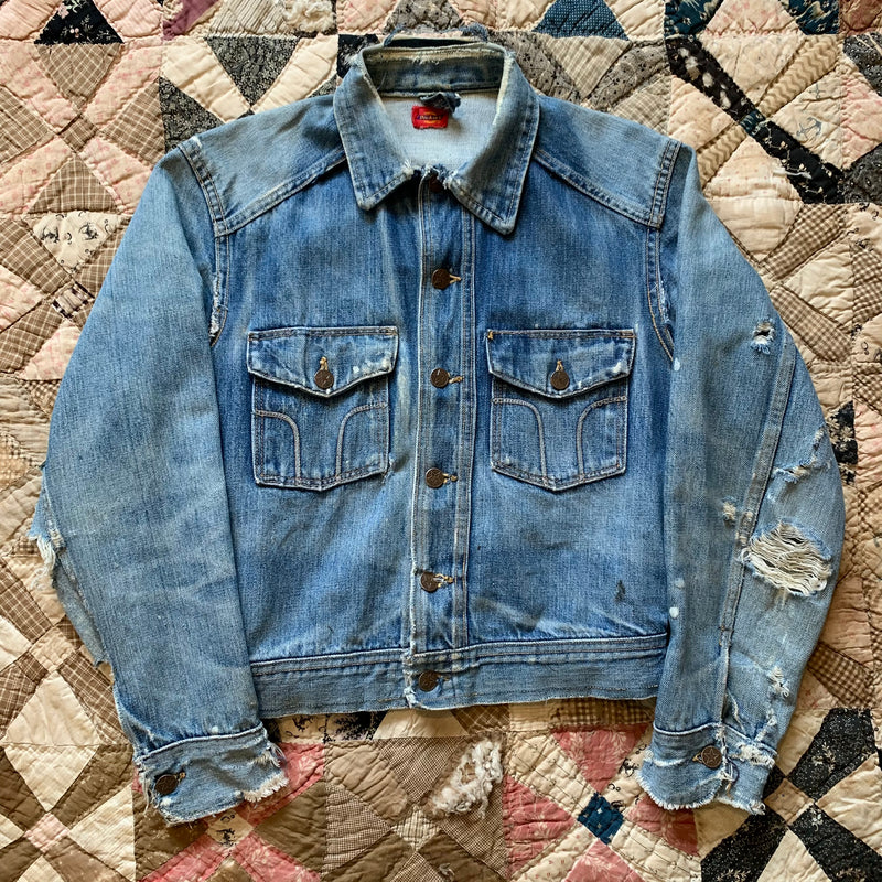 1960's Dickies Faded Denim Jacket Small