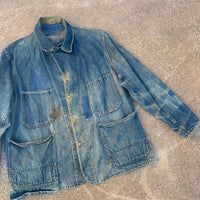 1940’s Repaired Big Buck Denim Chore Coat XL