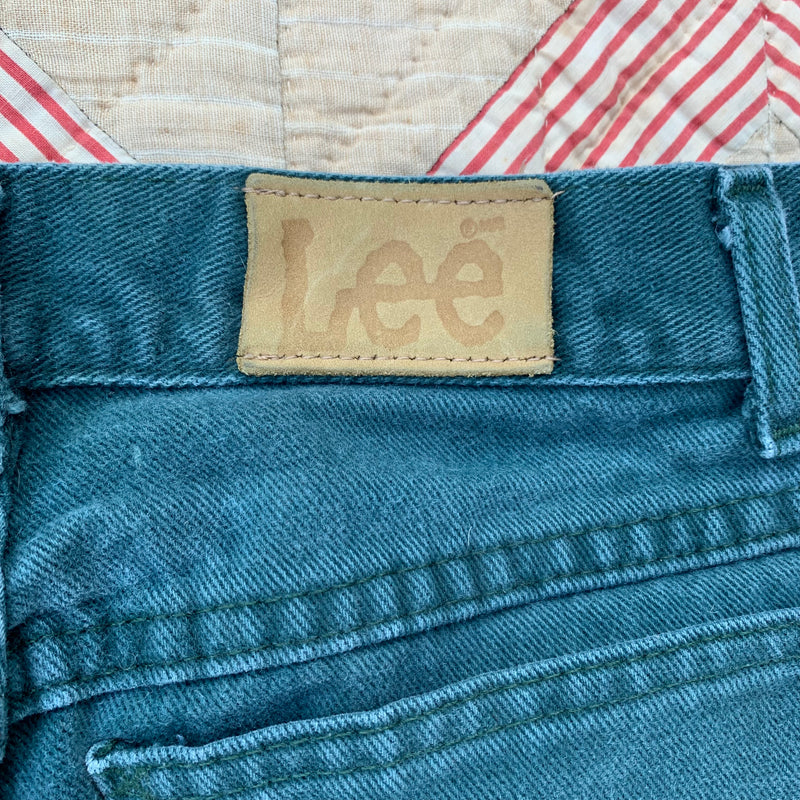 1980's/90's Faded Teal Lee Denim Jeans 28" x 29"