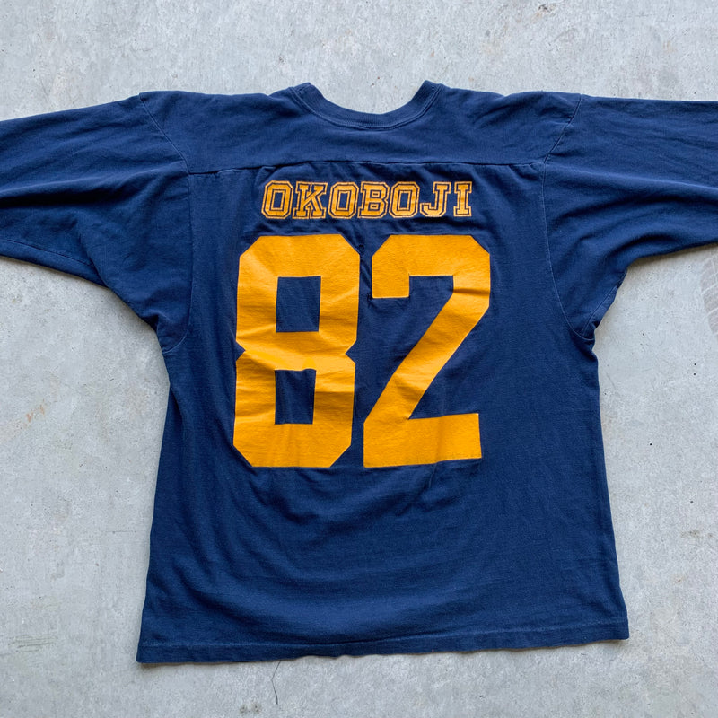 1970’s University of Okoboji Champion Blue Bar Football T-Shirt