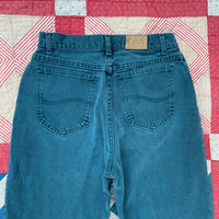 1980's/90's Faded Teal Lee Denim Jeans 28" x 29"