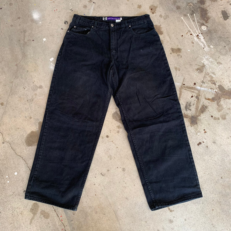 1990's Levi's Baggy Mega Wide Black Silvertab Jeans 38” x 32”